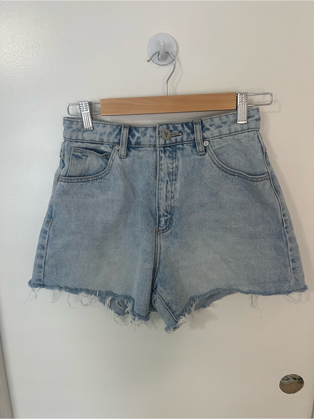 REVOLVE Abrand A Venice Short, Light Wash Denim Cutoff Shorts - Casual High-Rise